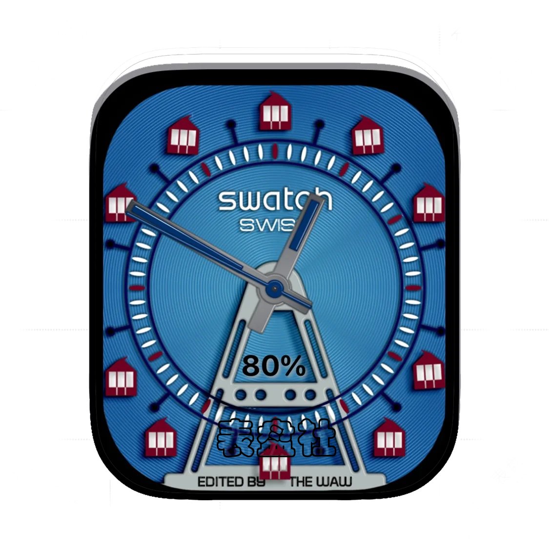 swatch斯沃琪蓝底摩天轮简约Ultra专用表盘