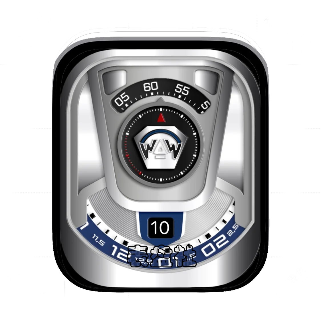 高级金属银质感简约数字Ultra专用表盘