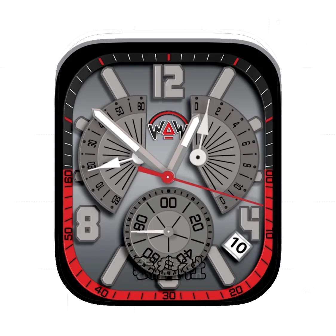 灰黑三盘式年历Ultra专用表盘