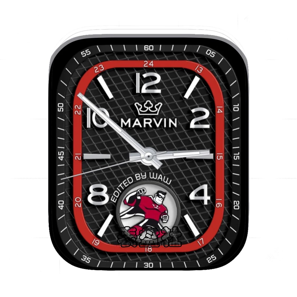 MARVIN摩纹表酷黑简约网格Ultra专用表盘.clock&clock2 77222