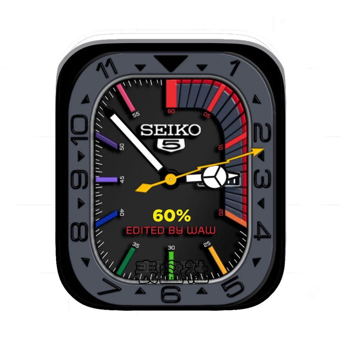 SEIKO精工彩色时间刻度简约数字Ultra专用表盘