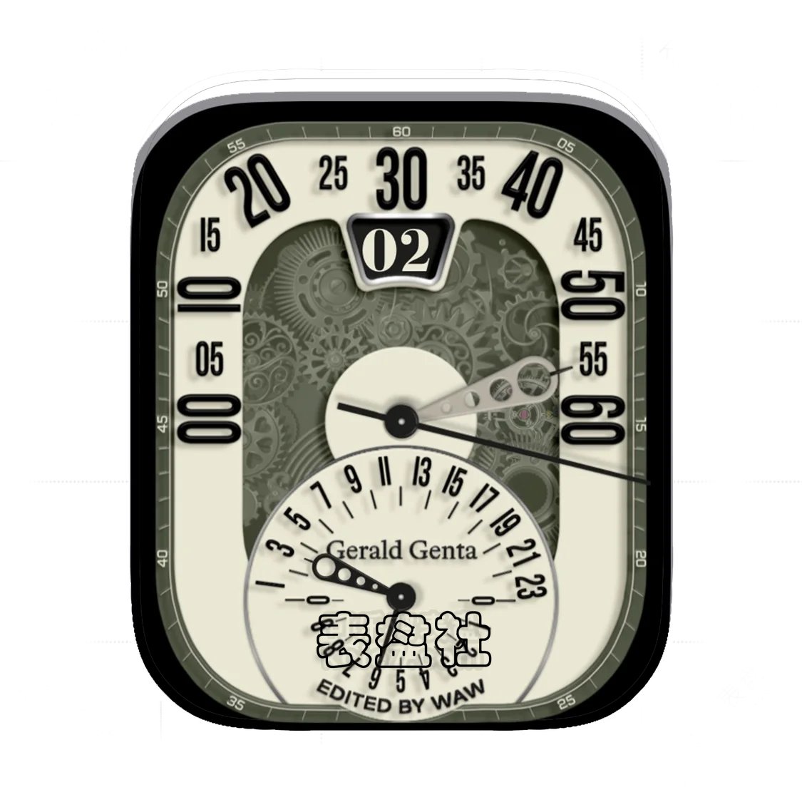 Gerald Genta尊达复古质感单盘式简约数字年历Ultra专用表盘