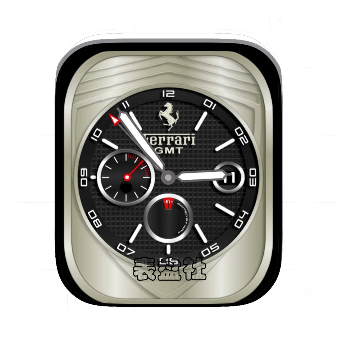 Ferrari法拉利金属铜灰底简约年历Ultra专用表盘