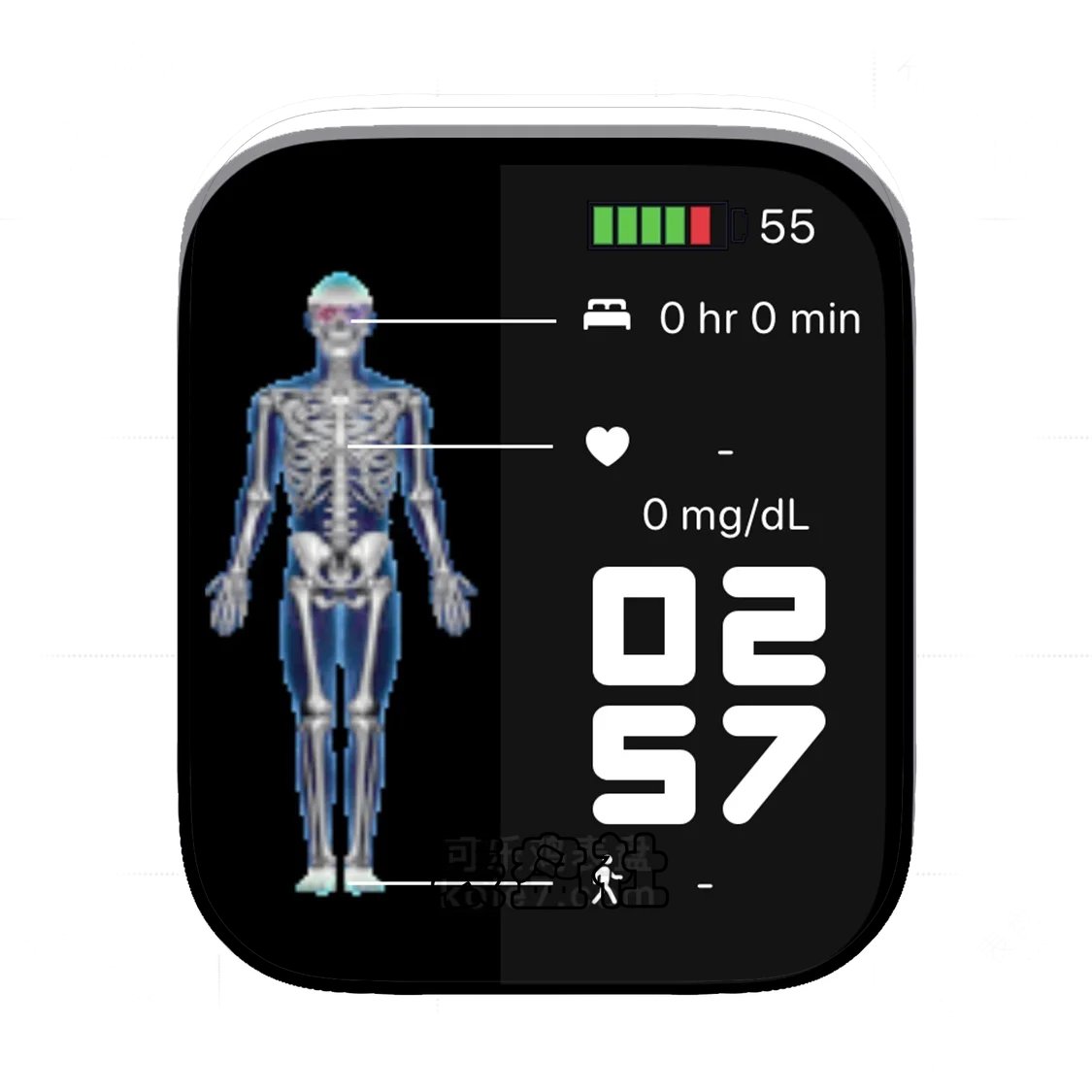 人体心率检测简约数字Ultra专用表盘