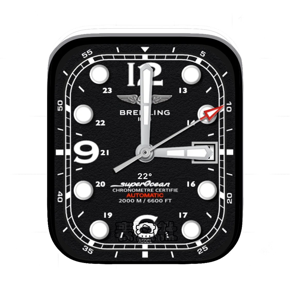 Breitling百年灵磨砂黑简约数字Ultra专用表盘