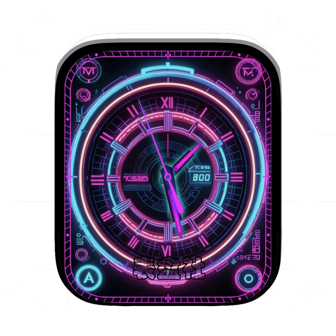 霓虹灯罗马数字表盘