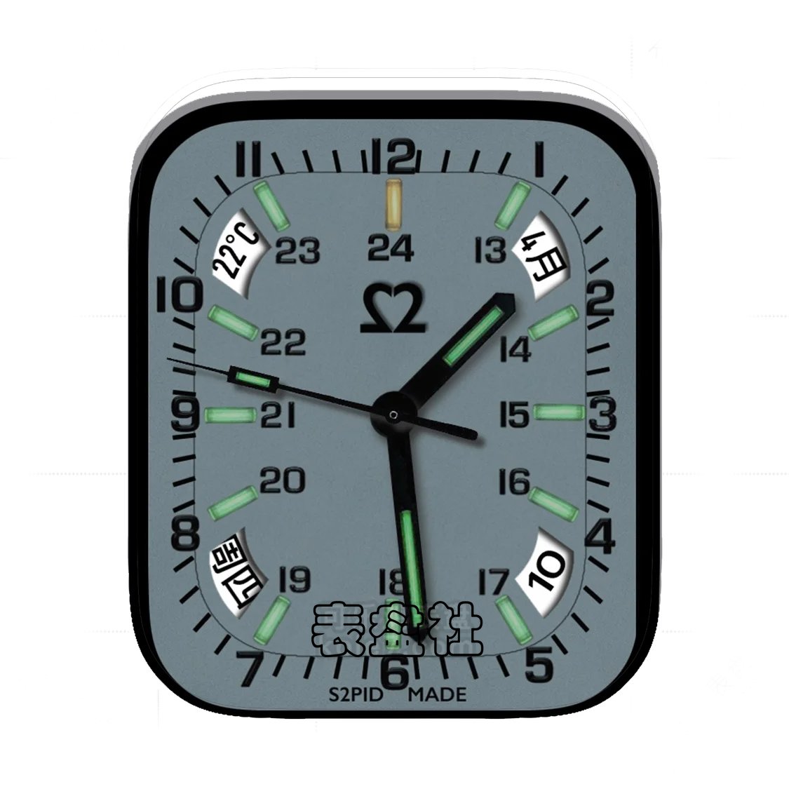 夜光绿数字表盘