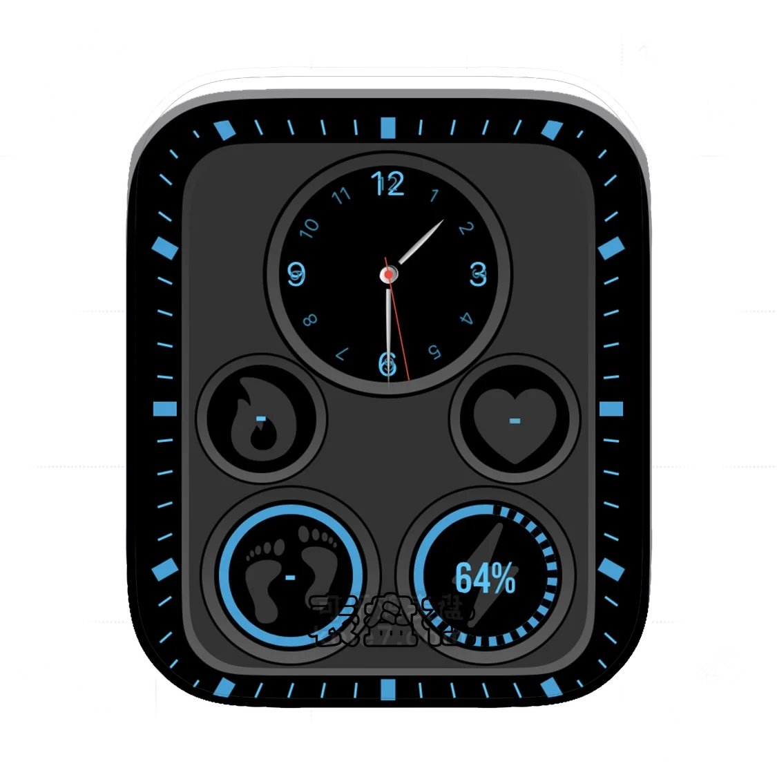 灰黑多功能数字表盘