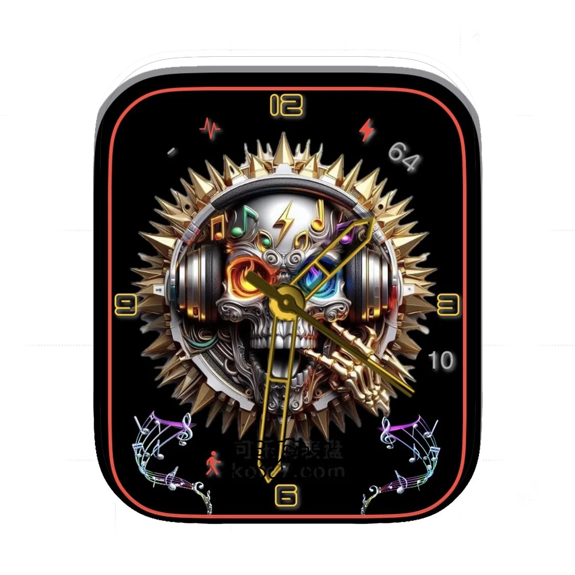听音乐骷髅头多功能数字表盘