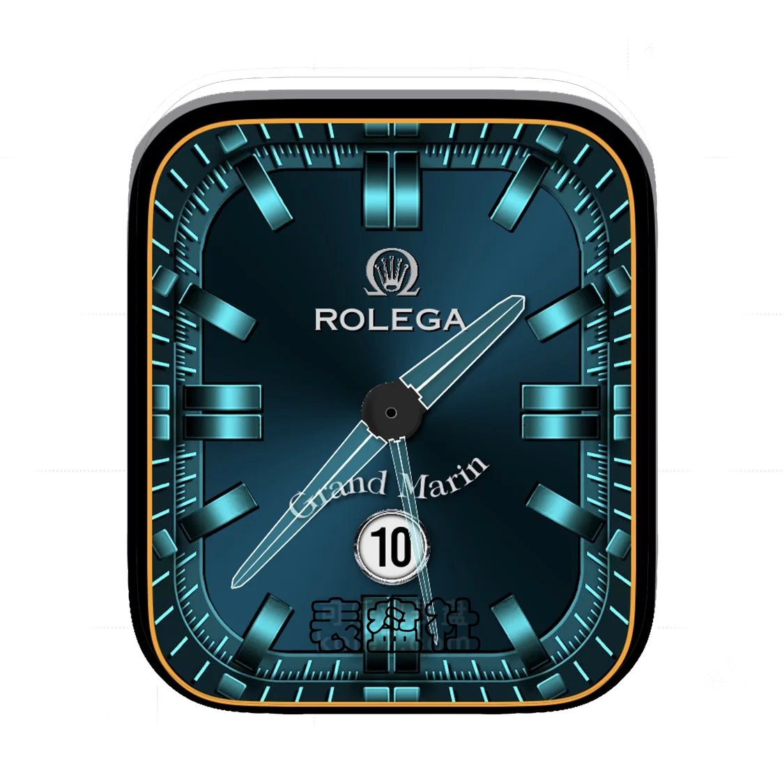 ROLEGA劳力士欧米茄合体蓝盘简约年历表盘