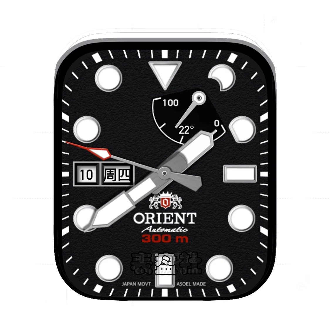 Orient东方双狮磨砂酷黑Ultra专用表盘
