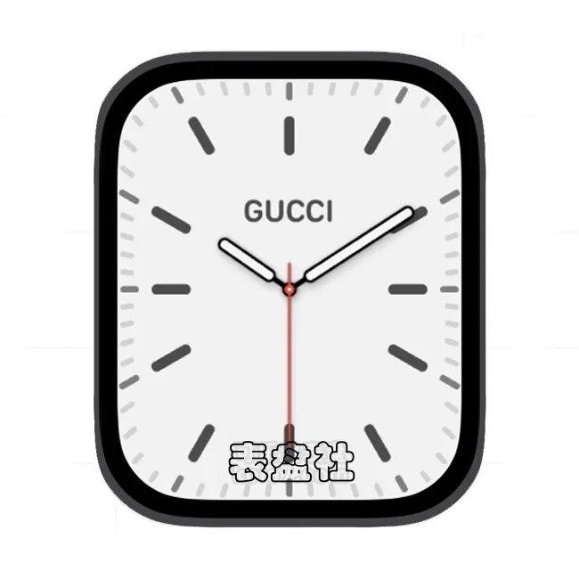 Gucci古驰白底苹果手表iwatch原生系统表盘
