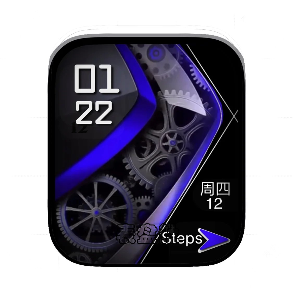 金属齿轮简约数字表盘