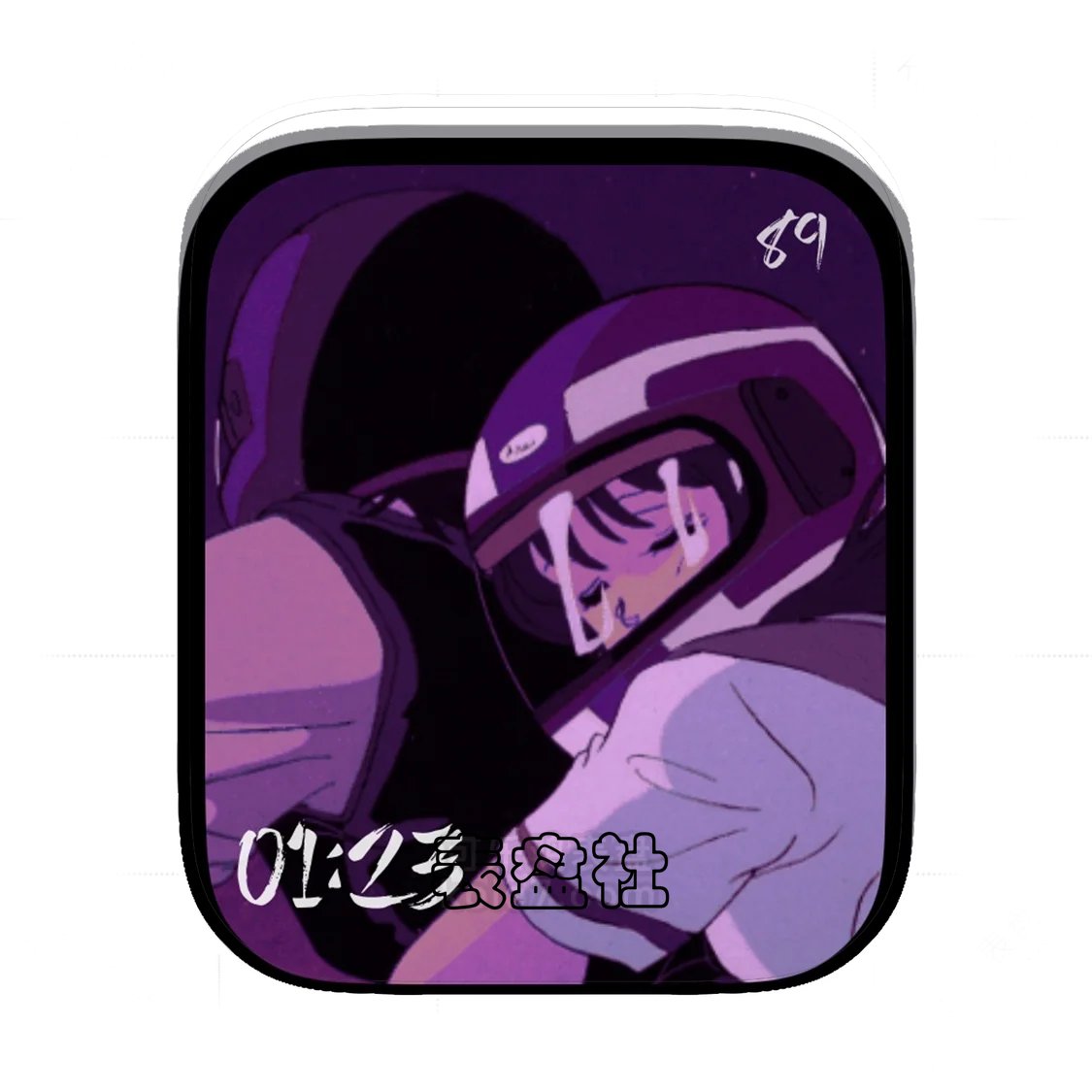 动漫风格骑行中的情侣表盘.clock&clock2 77602