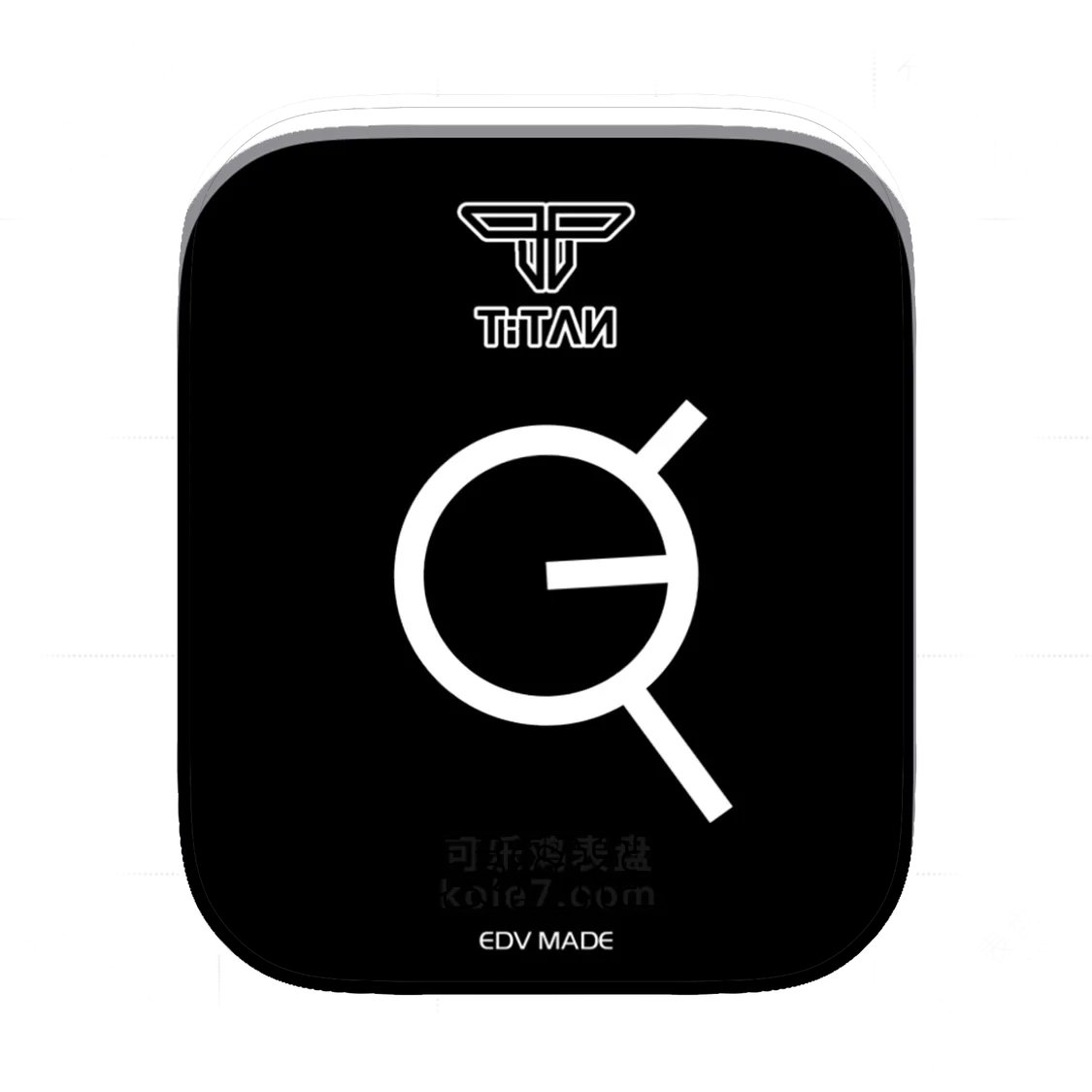 Тitan黑色背景抽象时间表盘