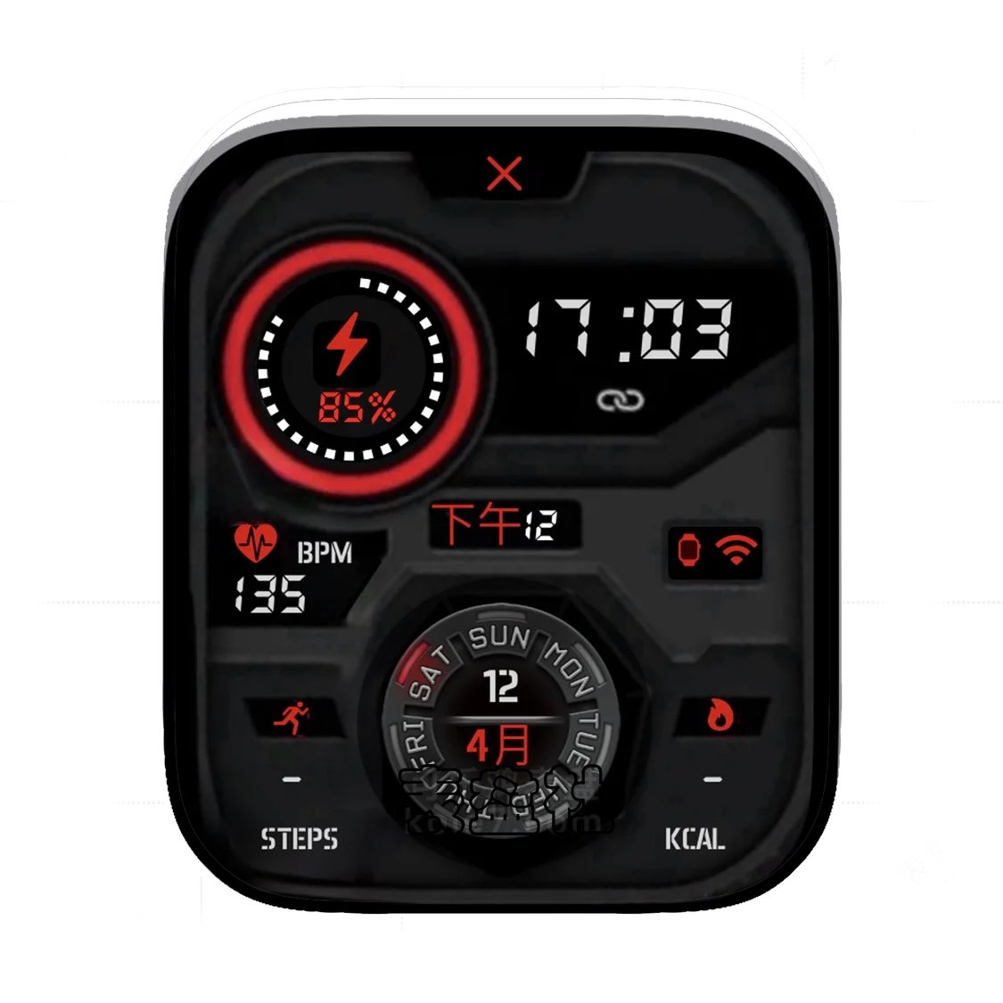 酷黑复杂功能显示表盘