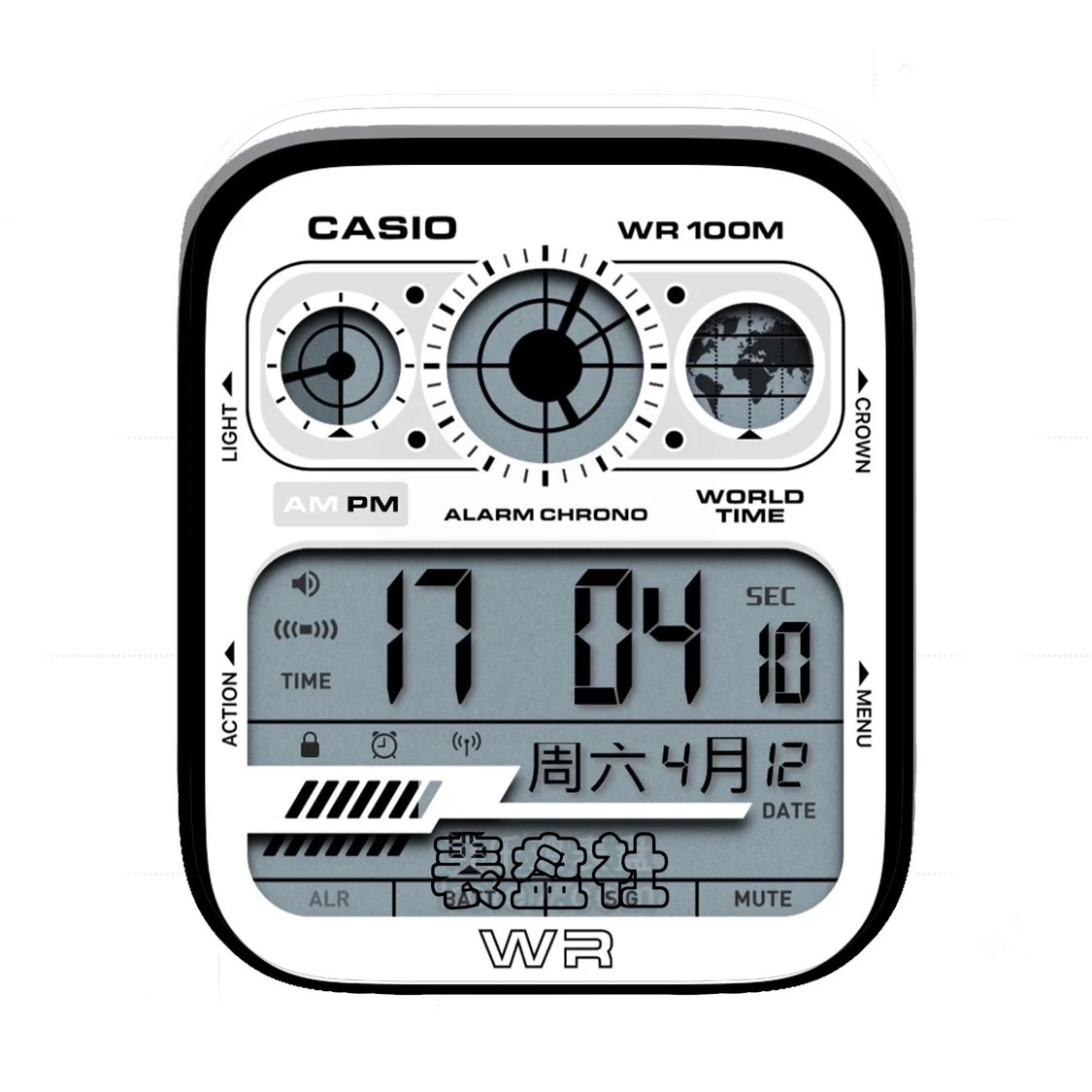 Casio卡西欧简约白底数字表盘