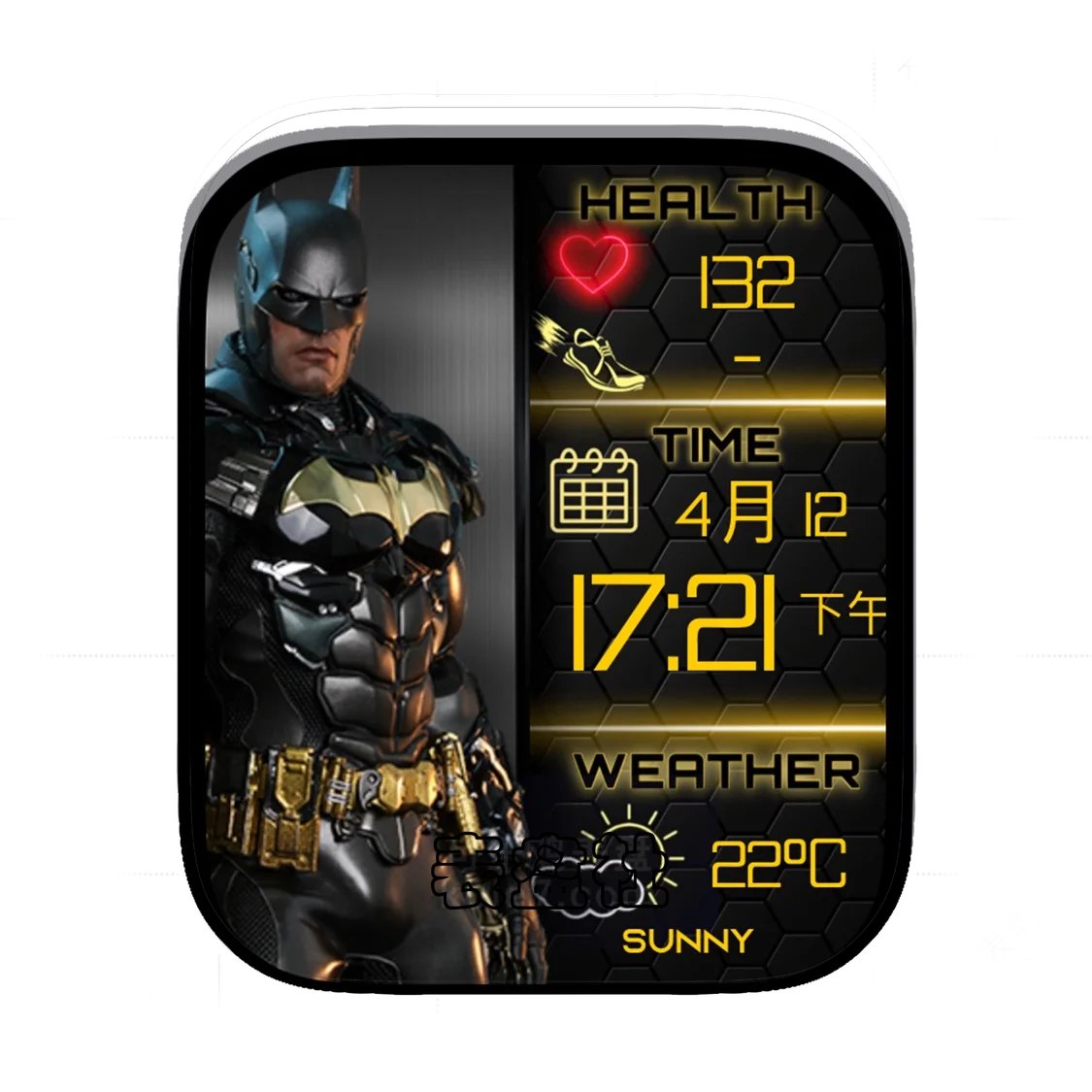 蝙蝠侠酷黑简约数字表盘