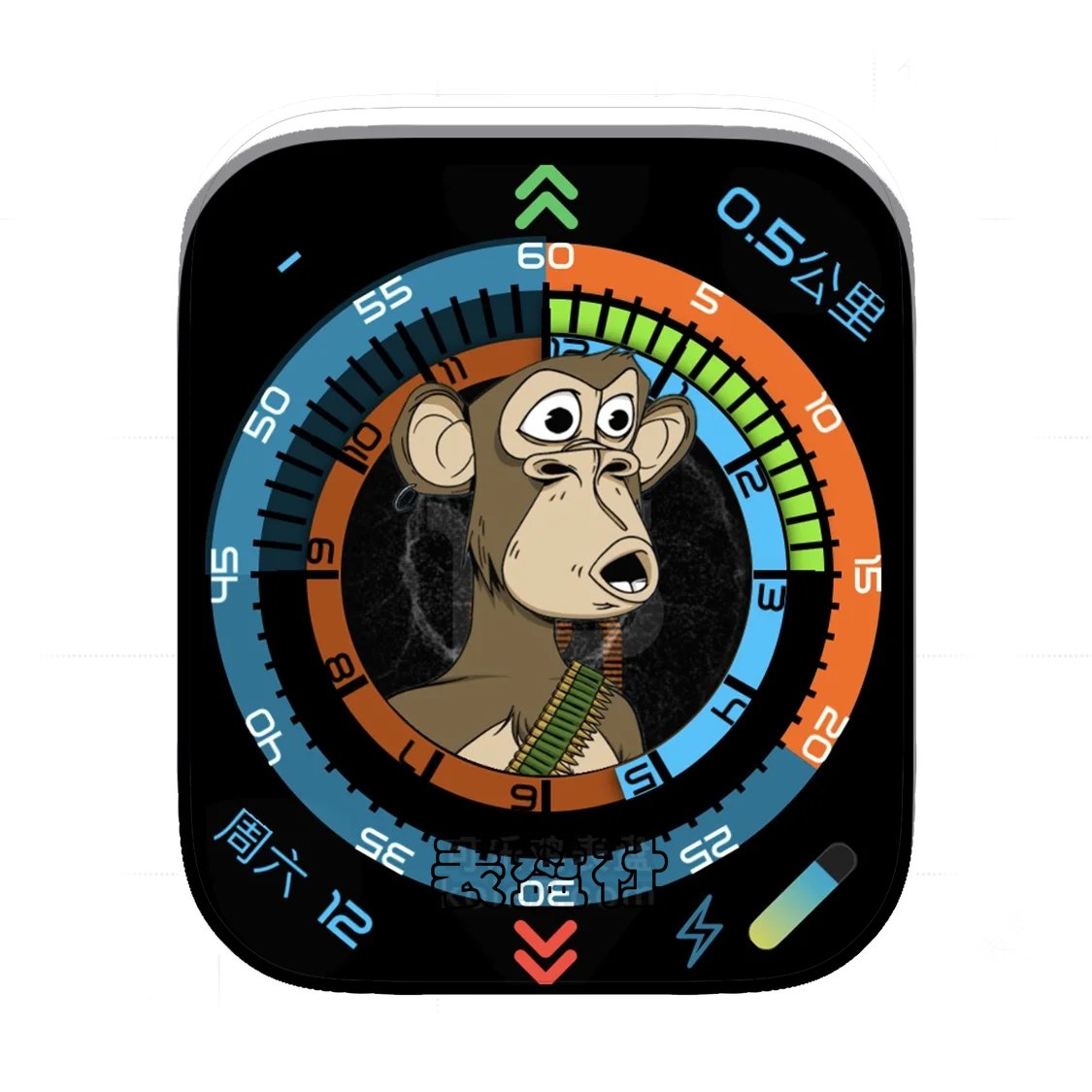 Bored Ape无聊猿圆环简约数字表盘