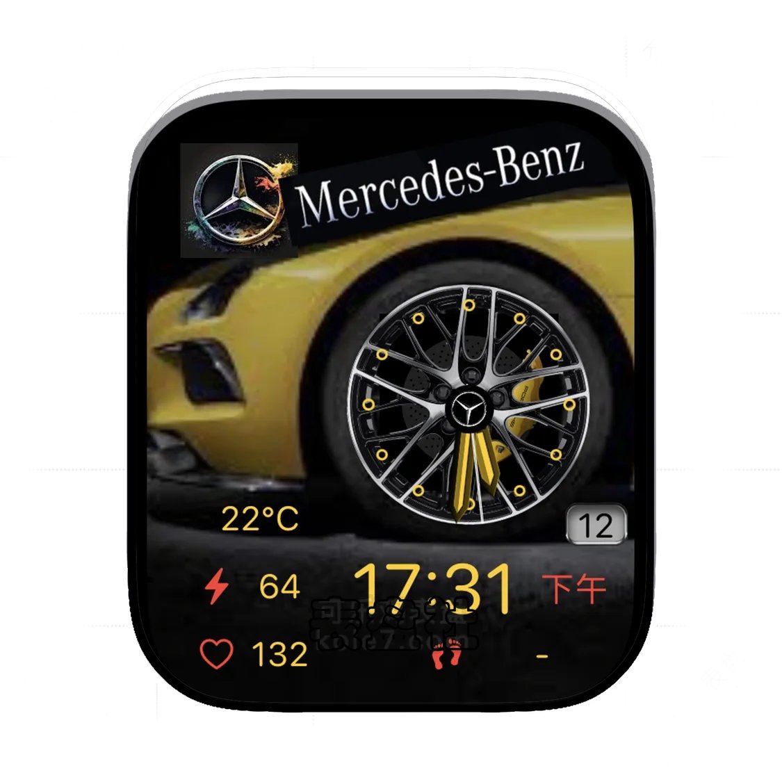 Mercedes-Benz奔驰轮毂简约数字表盘