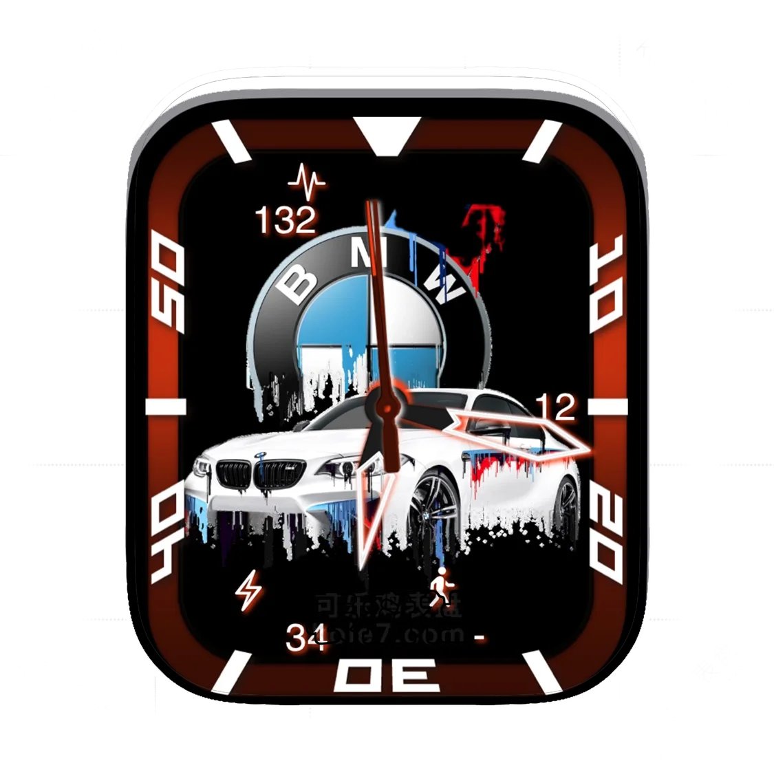 BMW白色宝马简约数字表盘
