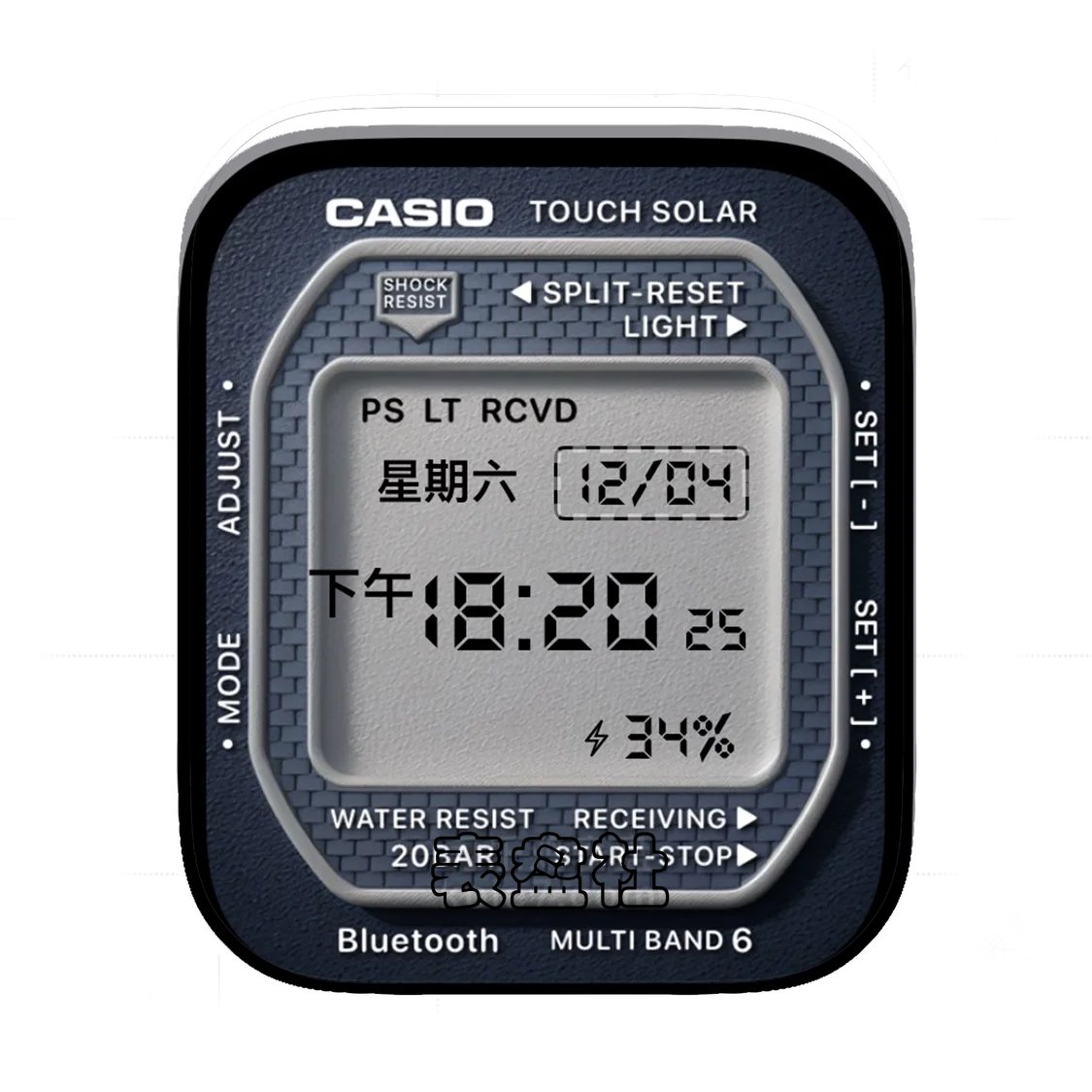 Casio卡西欧简约灰表盘