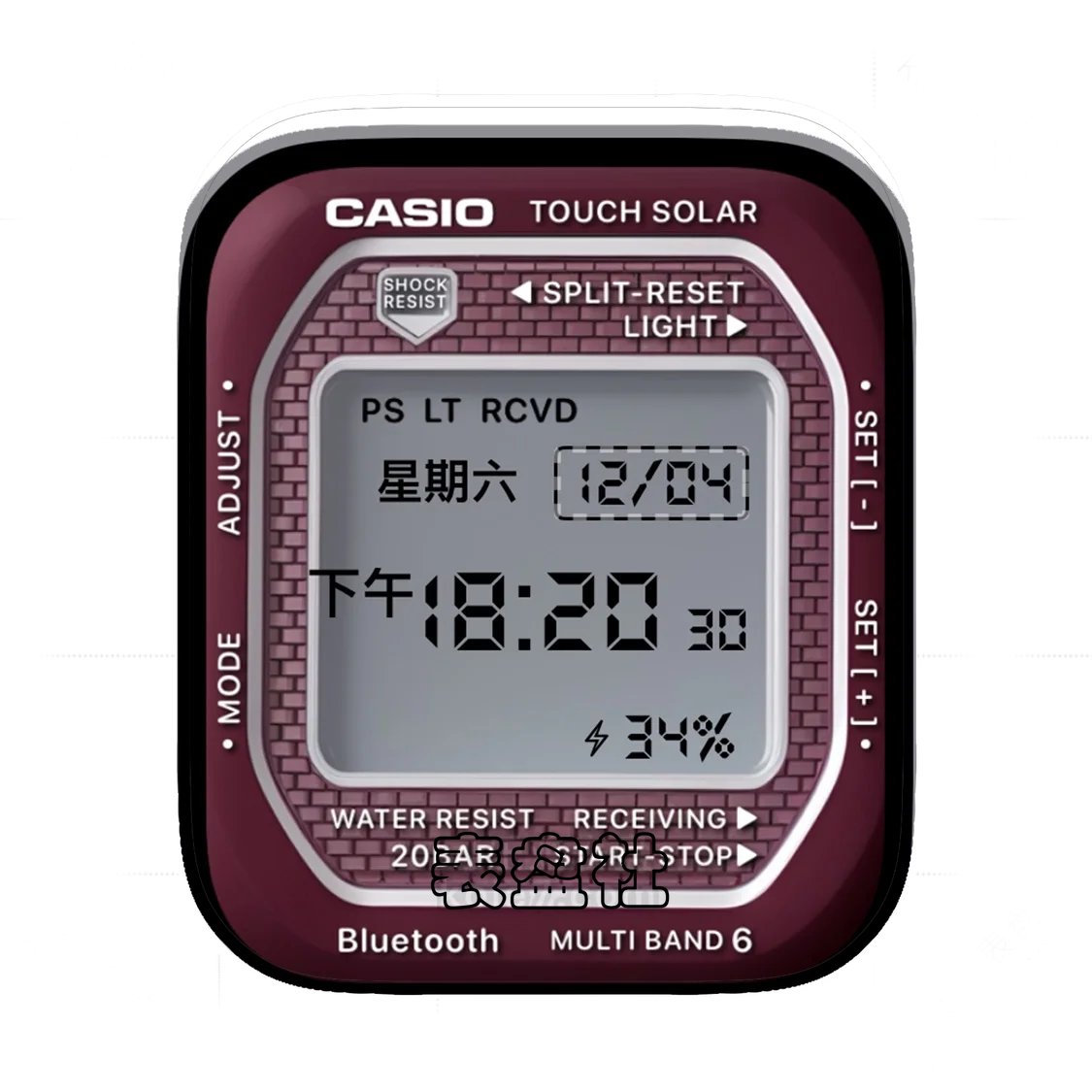 Casio卡西欧简约紫表盘