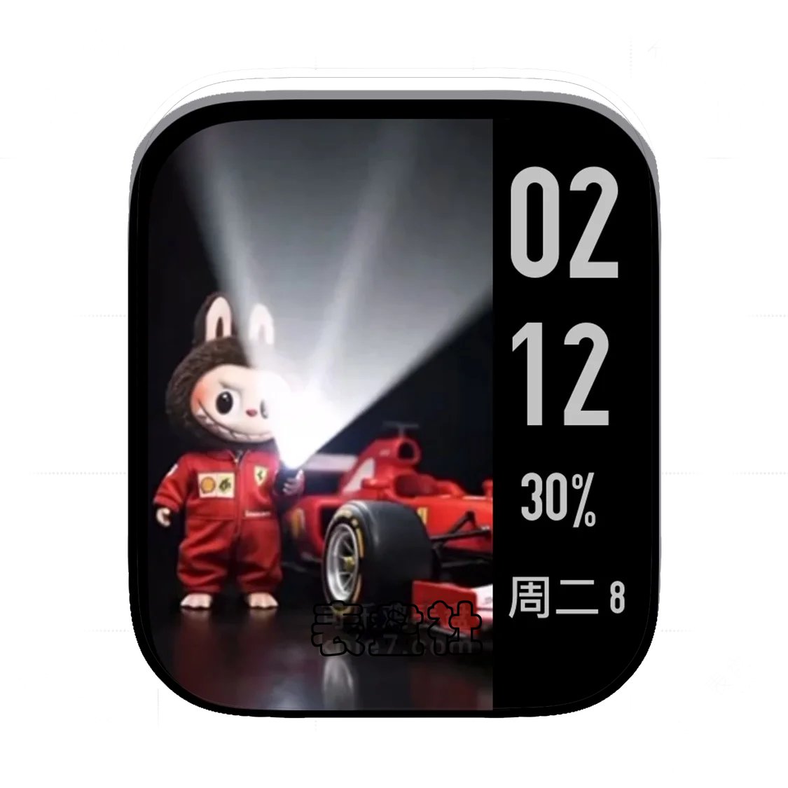 LABUBU赛车版的拉布布表盘