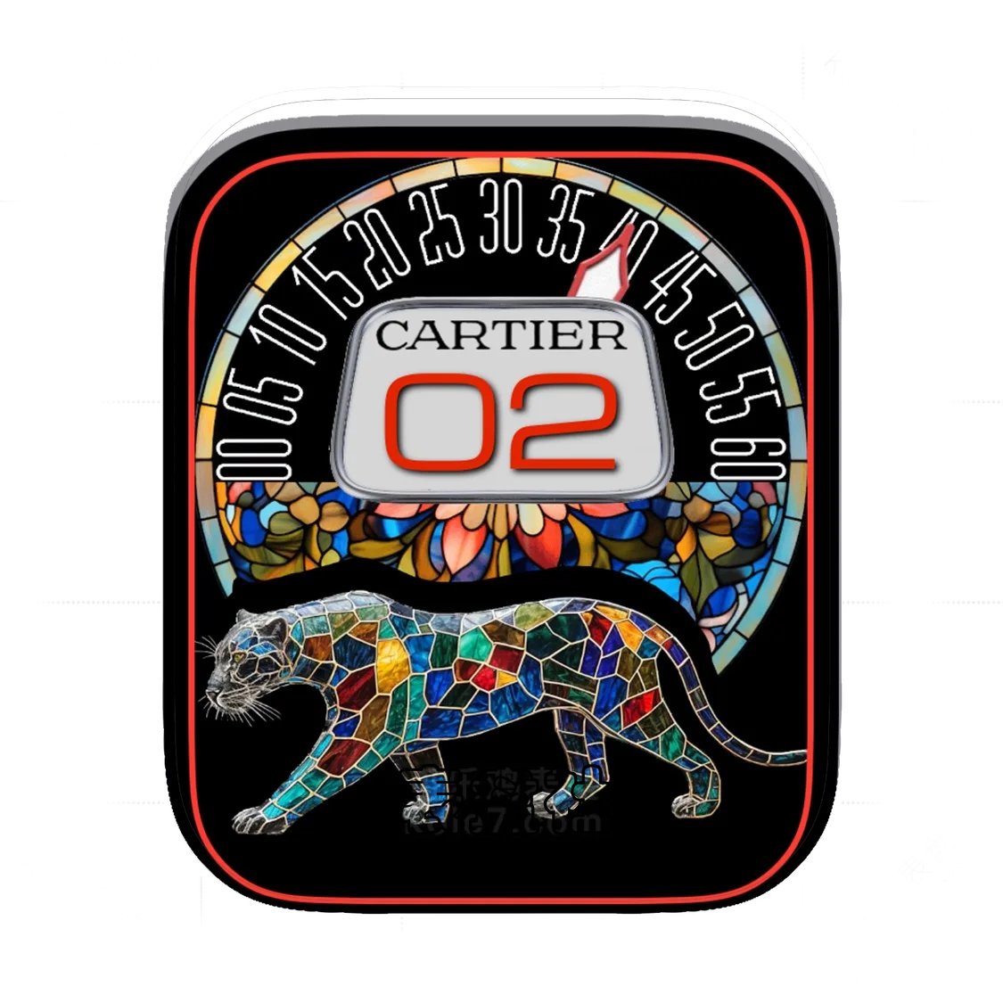 Cartier-Panthère卡地亚猎豹彩色玛瑙系列表盘