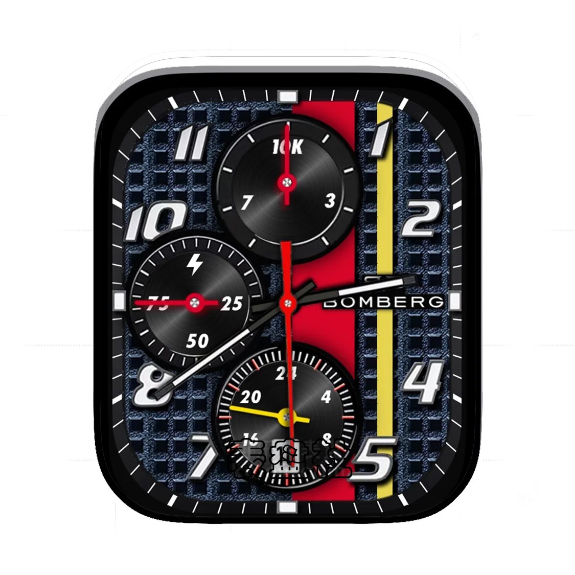 Bomberg 邦贝里酷黑三盘式简约数字Ultra专用表盘