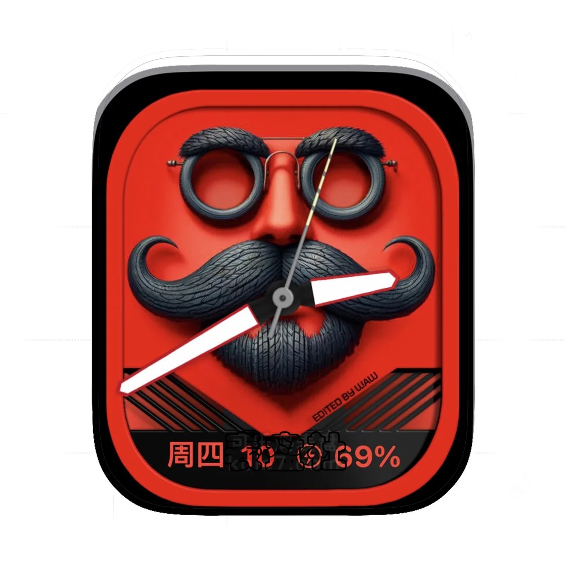 红底人面简约Ultra专用表盘