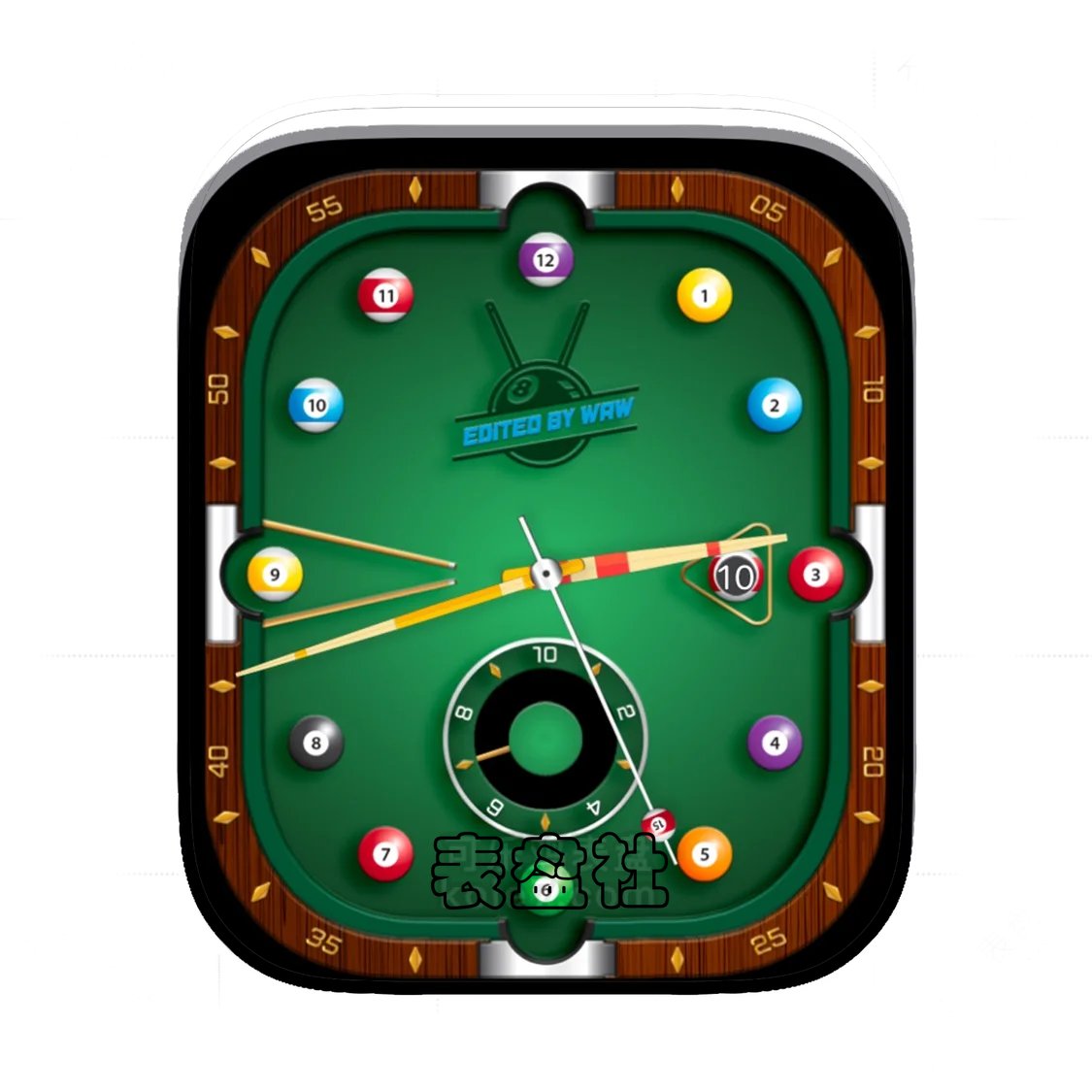 台球简约Ultra专用表盘.clock&clock2 78060