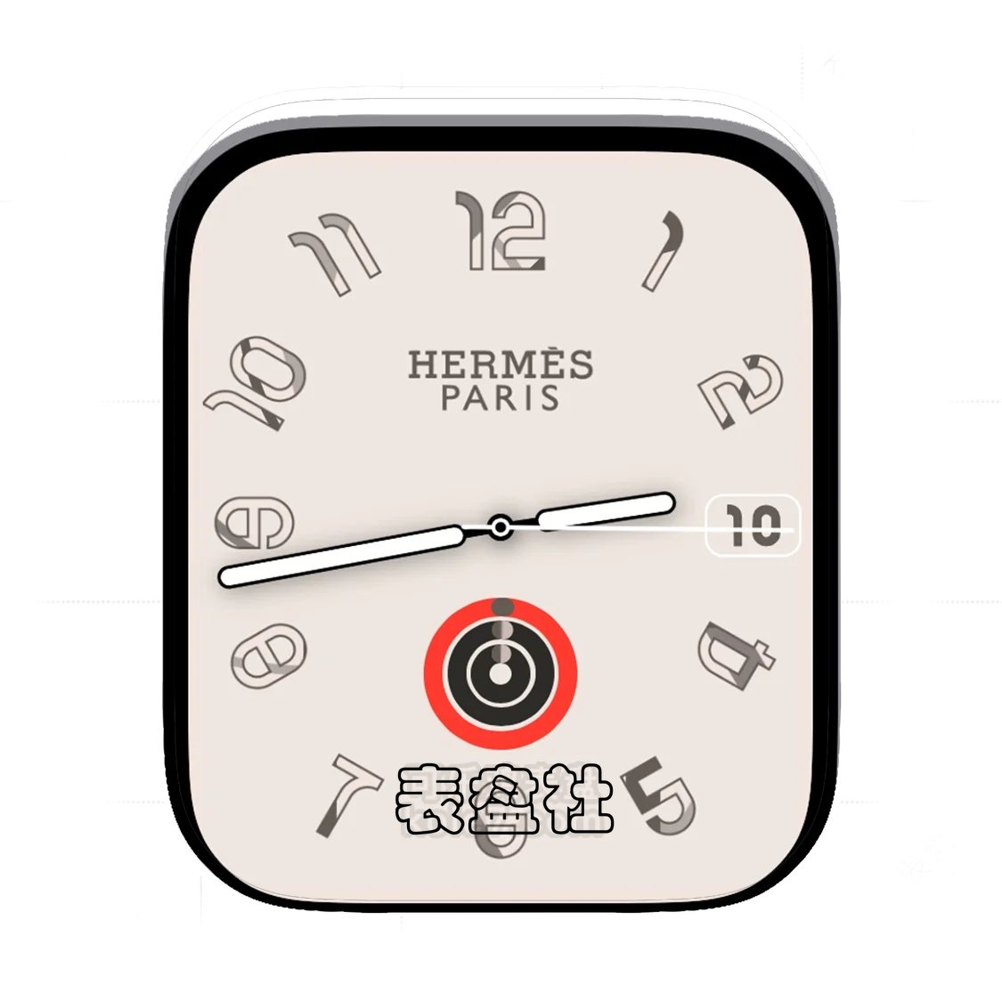 Hermes爱马仕灰底简约数字表盘