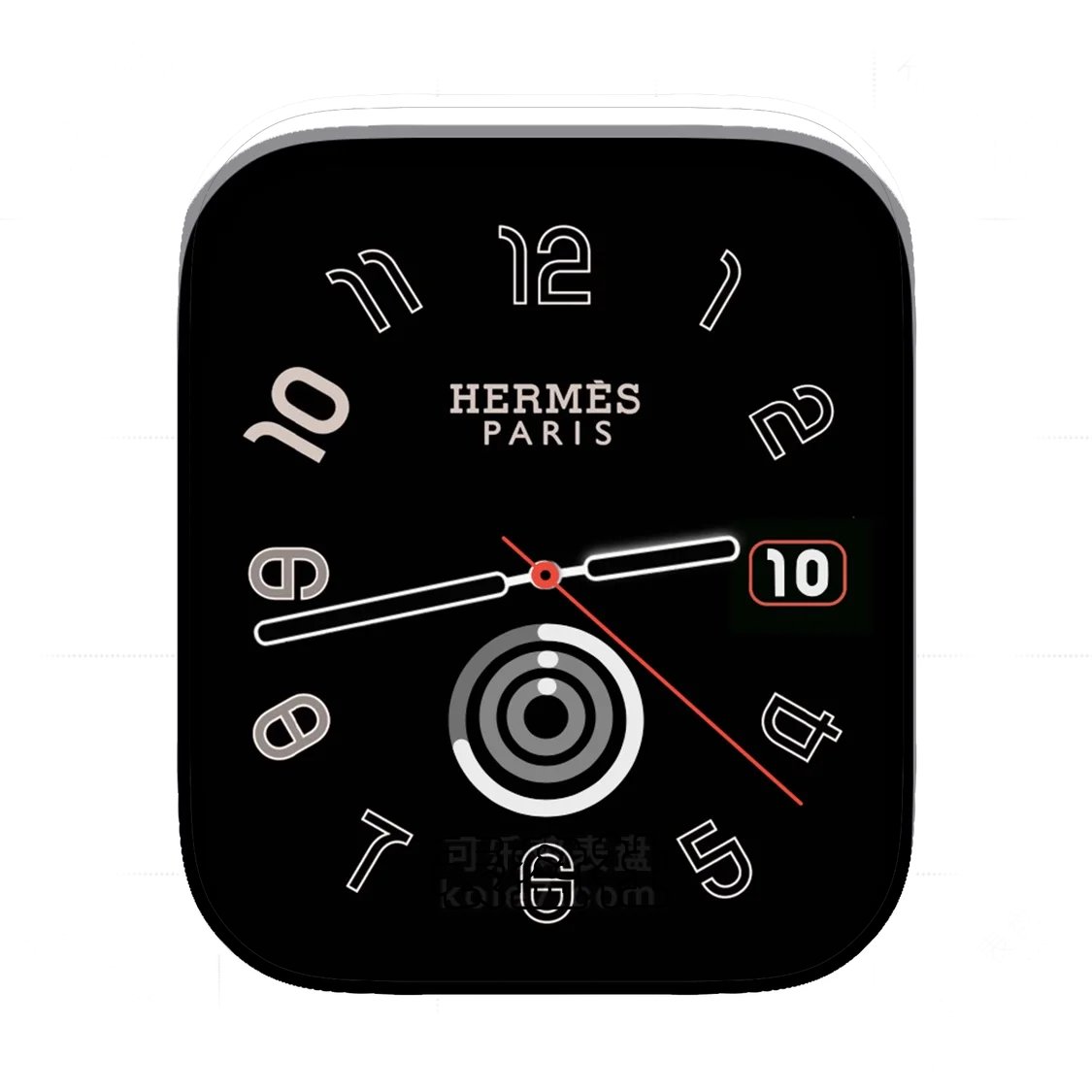 Hermes爱马仕黑底简约数字表盘