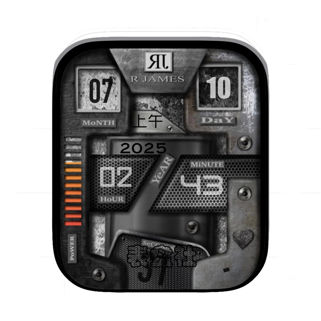 RJ金属质感简约数字Ultra专用表盘