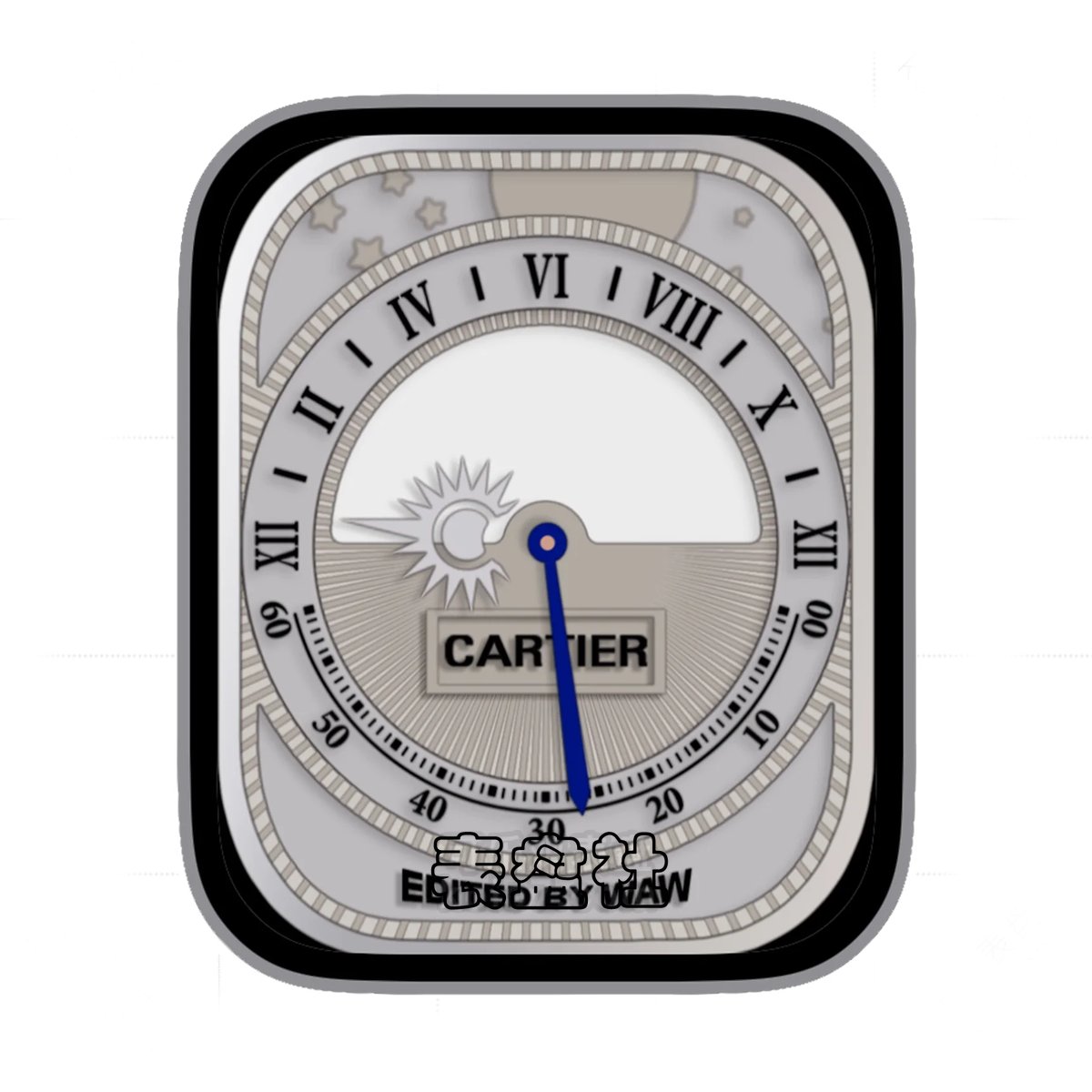 Cartier卡地亚灰底简约Ultra专用表盘