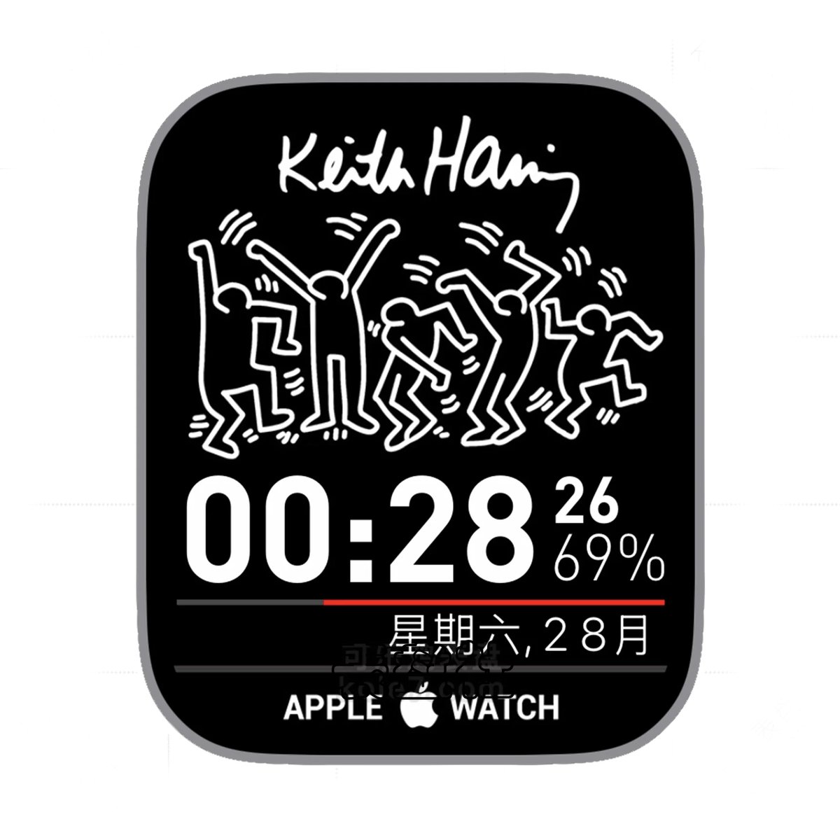 Keith Haring凯斯哈林简约数字Ultra专用表盘