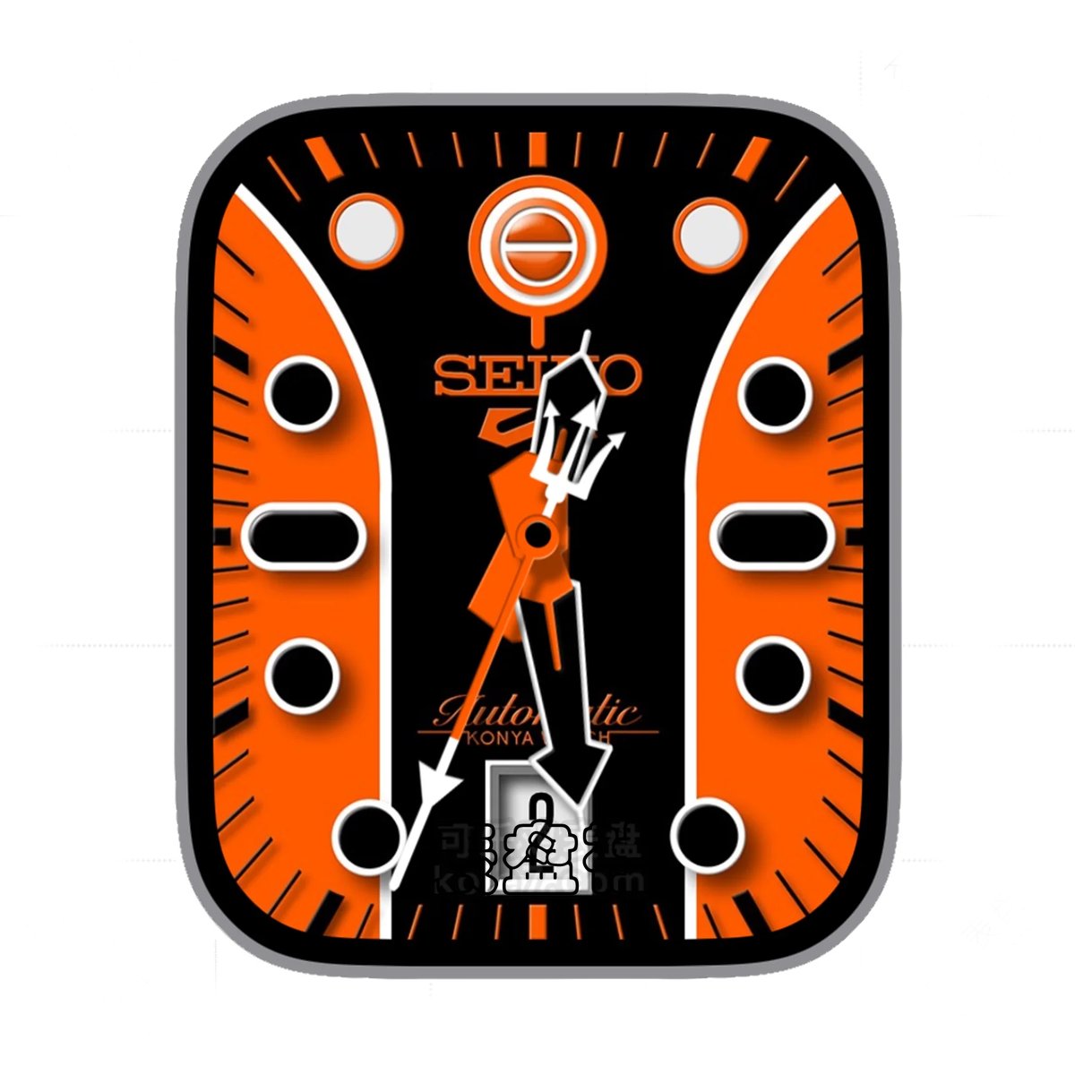 Seiko精工橙色简约年历Ultra专用表盘