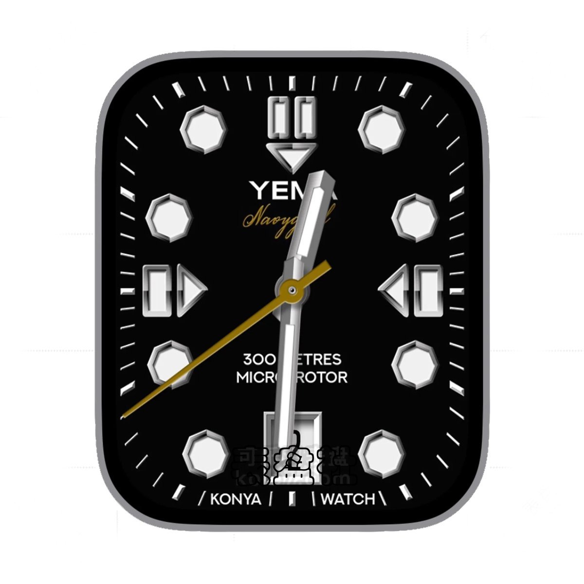 Yema野马酷黑简约年历Ultra专用表盘