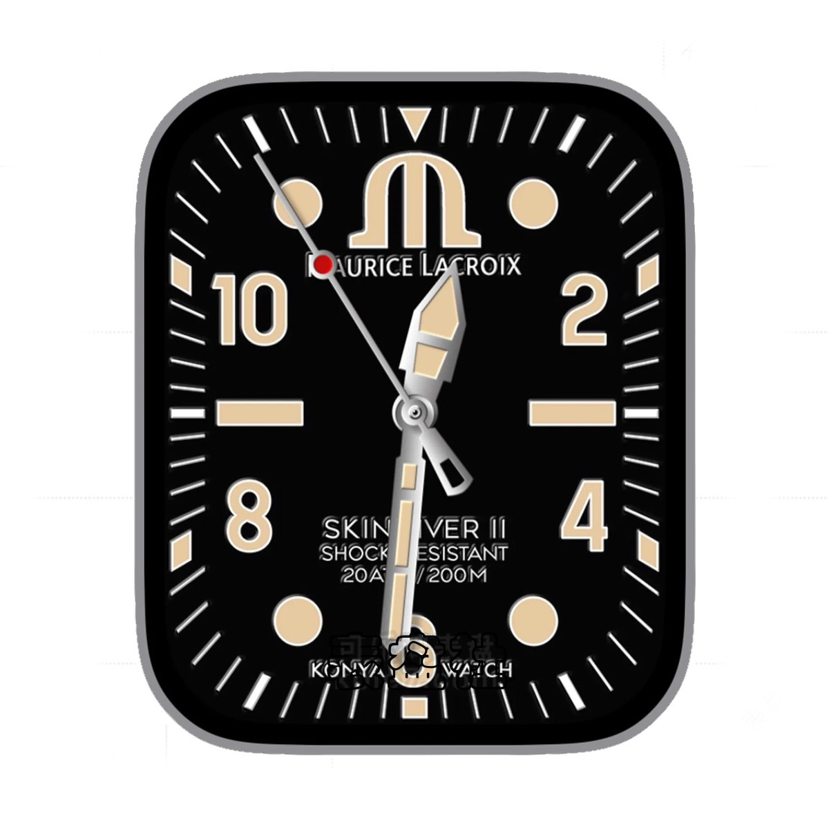 MAURICE LACROIX 艾美酷黑简约数字Ultra专用表盘