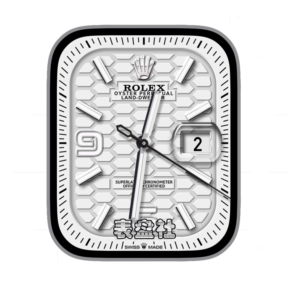 Rolex劳力士白底简约数字年历Ultra专用表盘