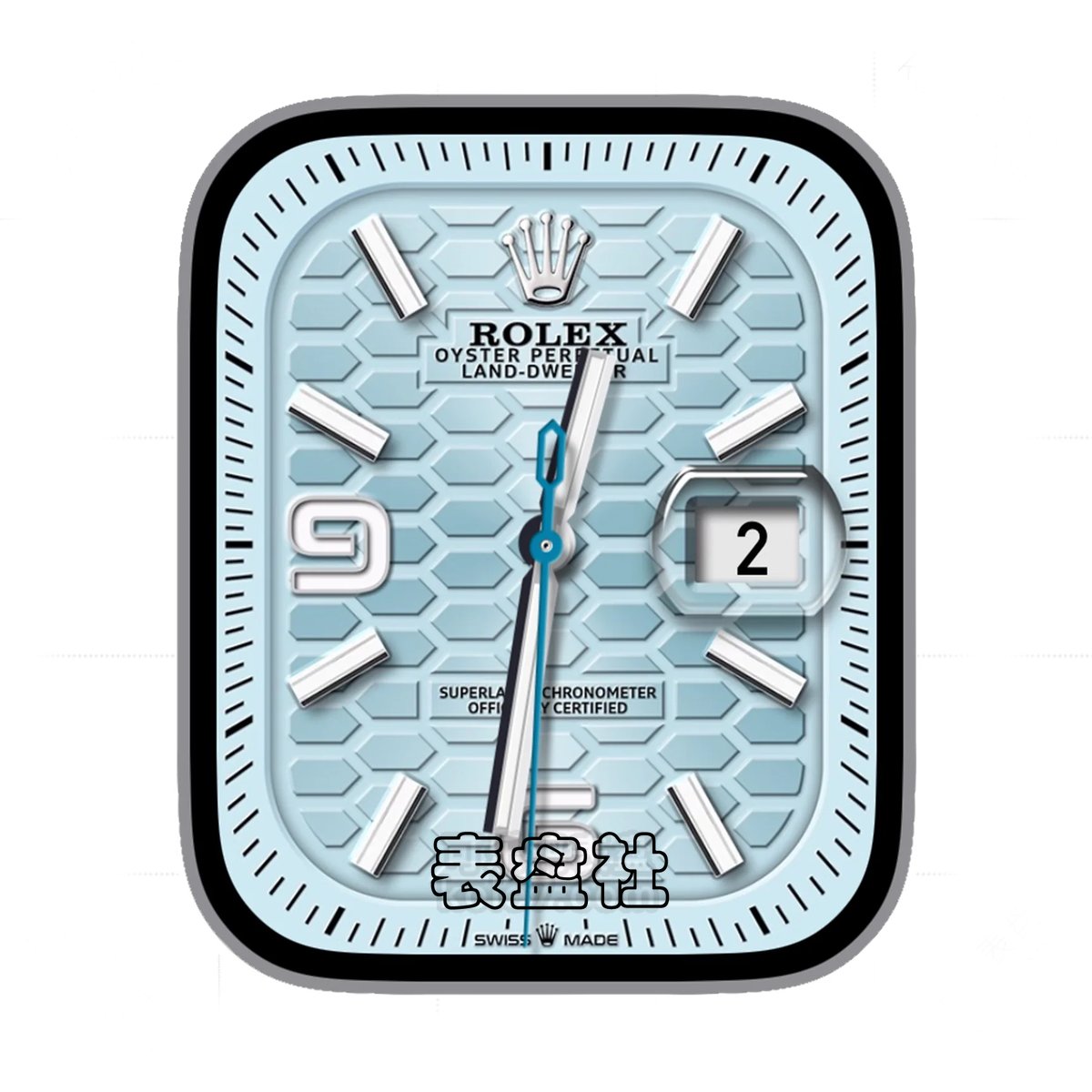 Rolex劳力士蓝底简约数字年历Ultra专用表盘.clock&clock2 78493