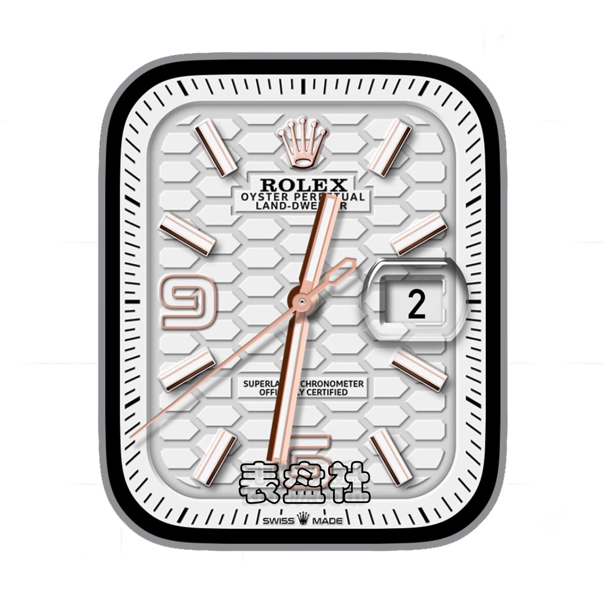 Rolex劳力士玫瑰金简约数字年历Ultra专用表盘