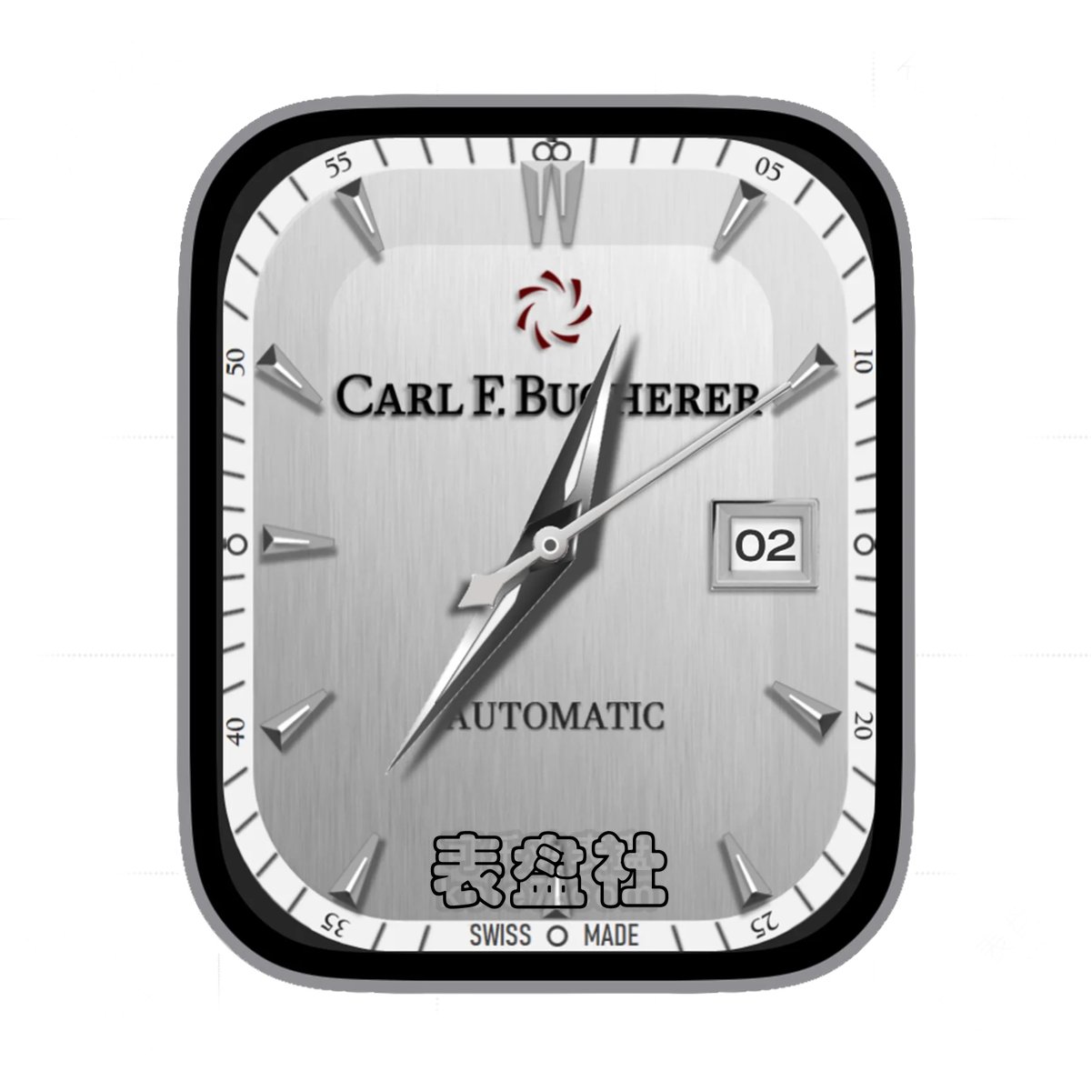 carlfbucherere宝齐莱金属拉丝简约年历Ultra专用表盘