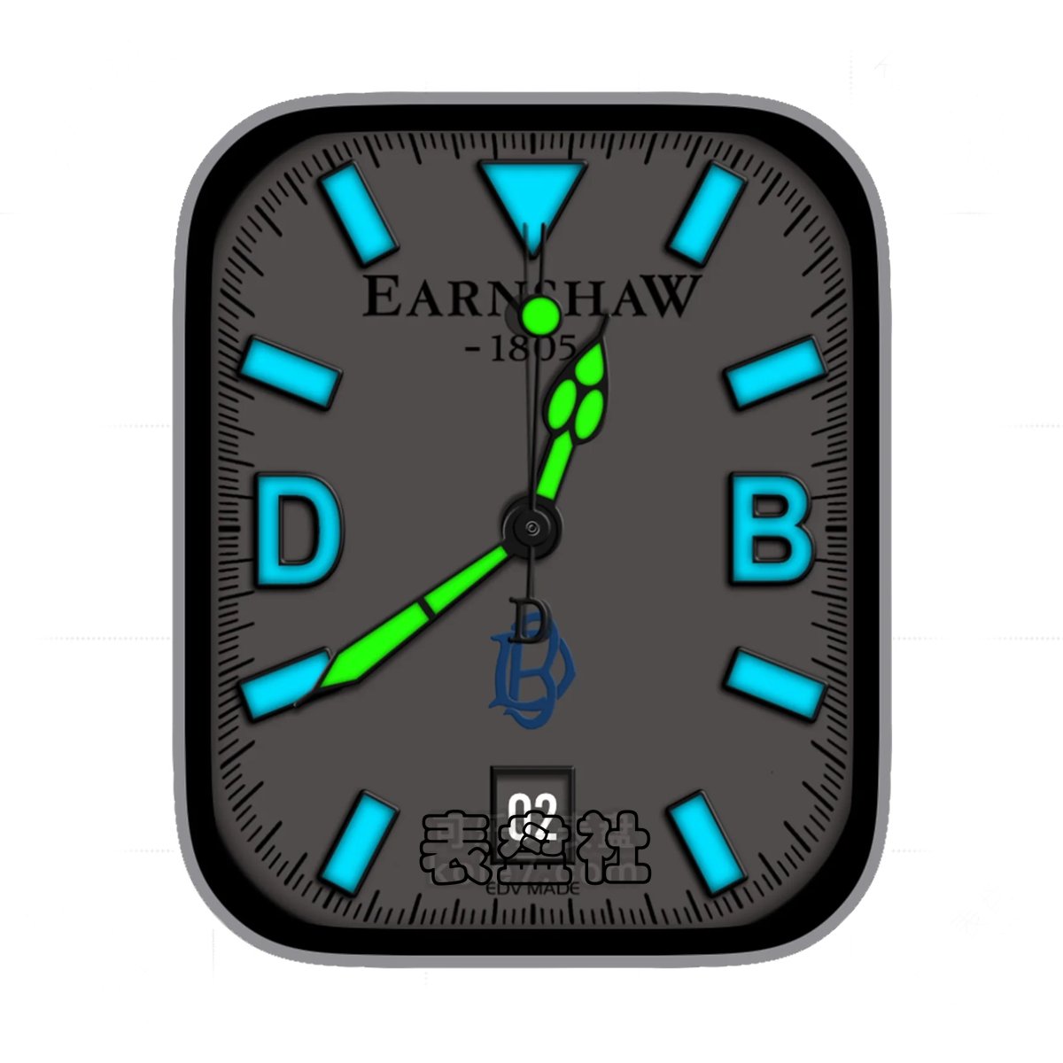 Earnshaw英国品牌简约年历夜光Ultra专用表盘