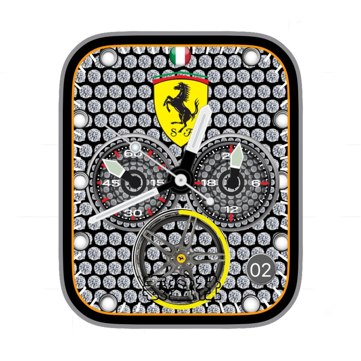 Ferrari法拉利高奢镶钻三盘式Ultra专用表盘