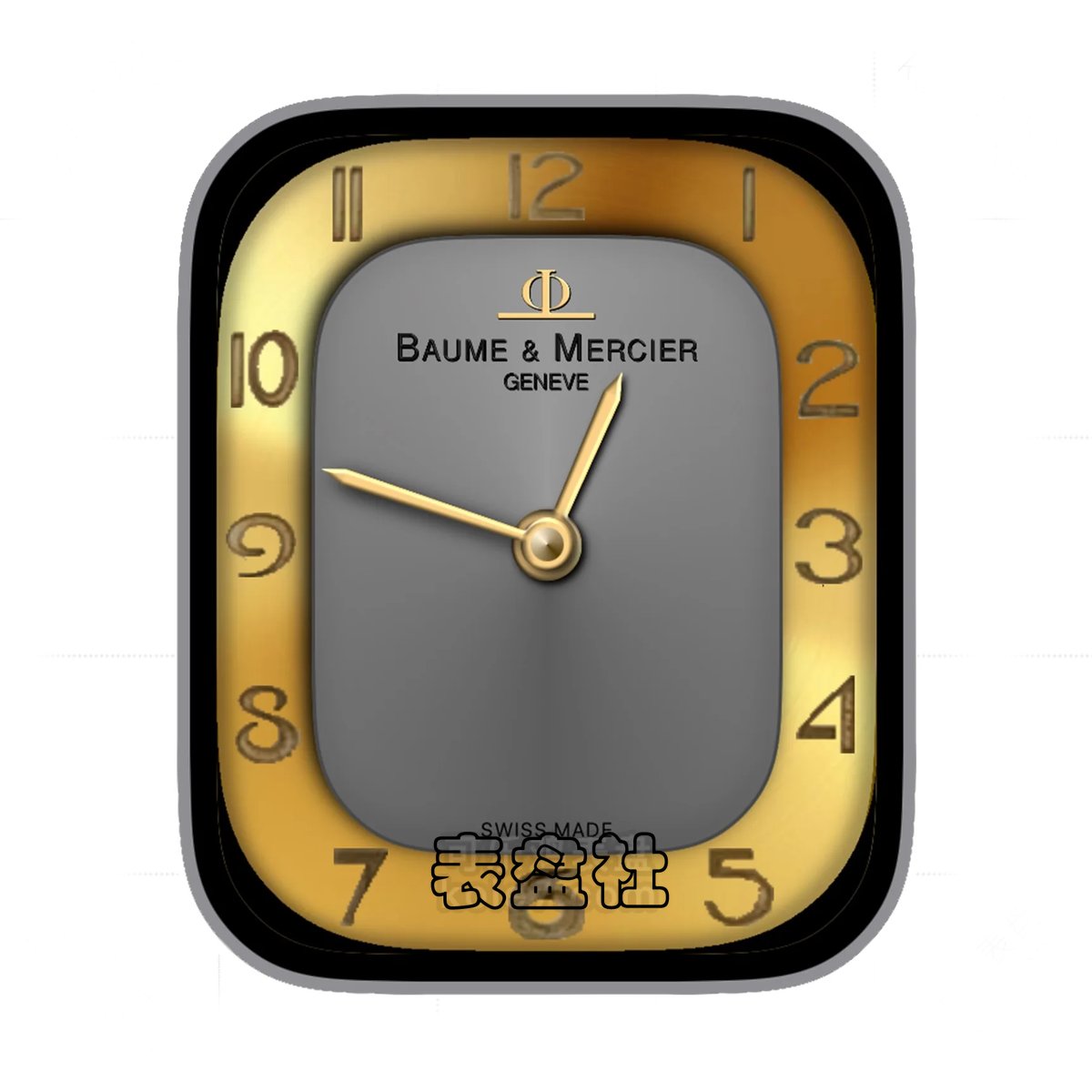 BAUME&MERCIER名士灰金底简约数字Ultra专用表盘