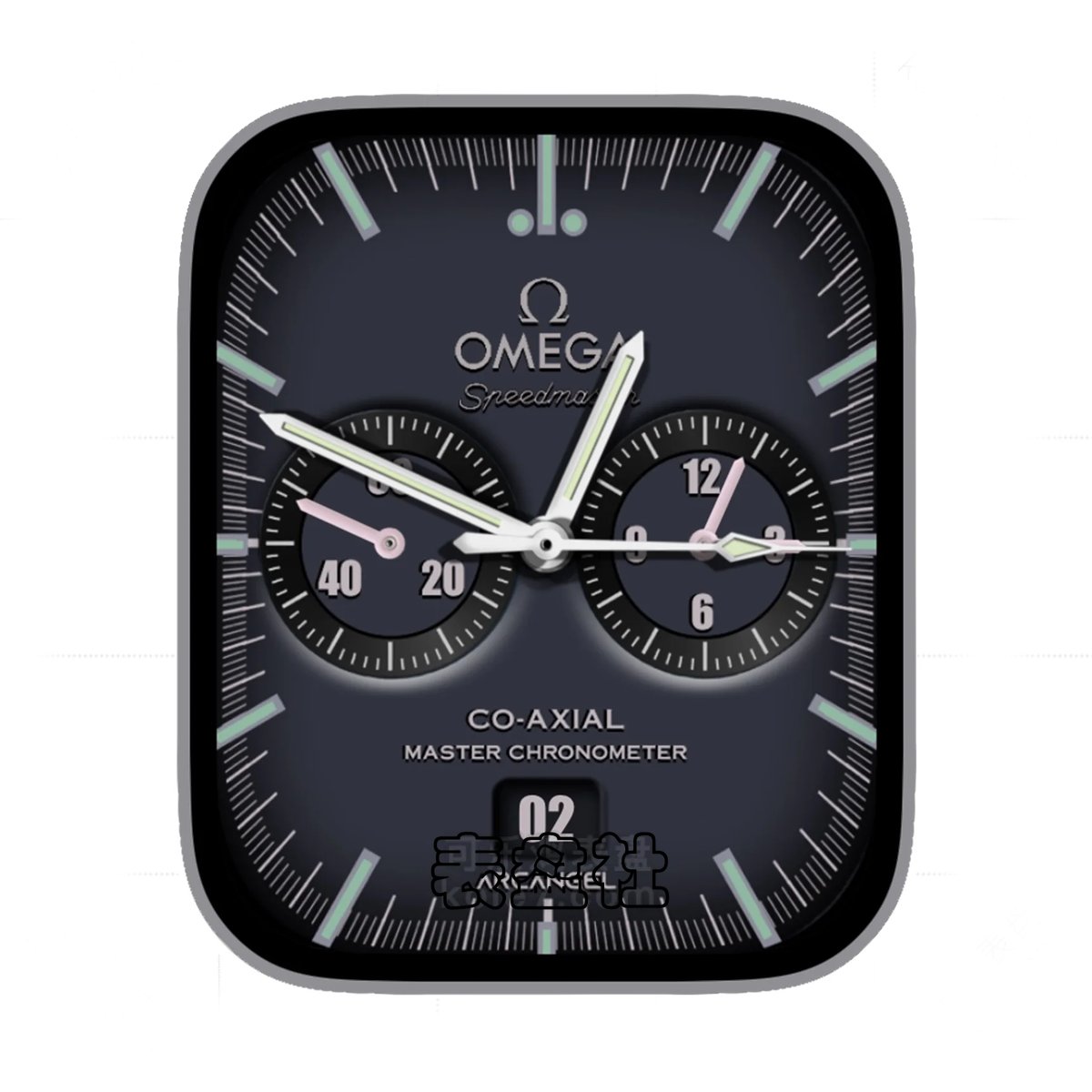 OMEGA欧米茄酷黑双盘式简约年历Ultra专用表盘