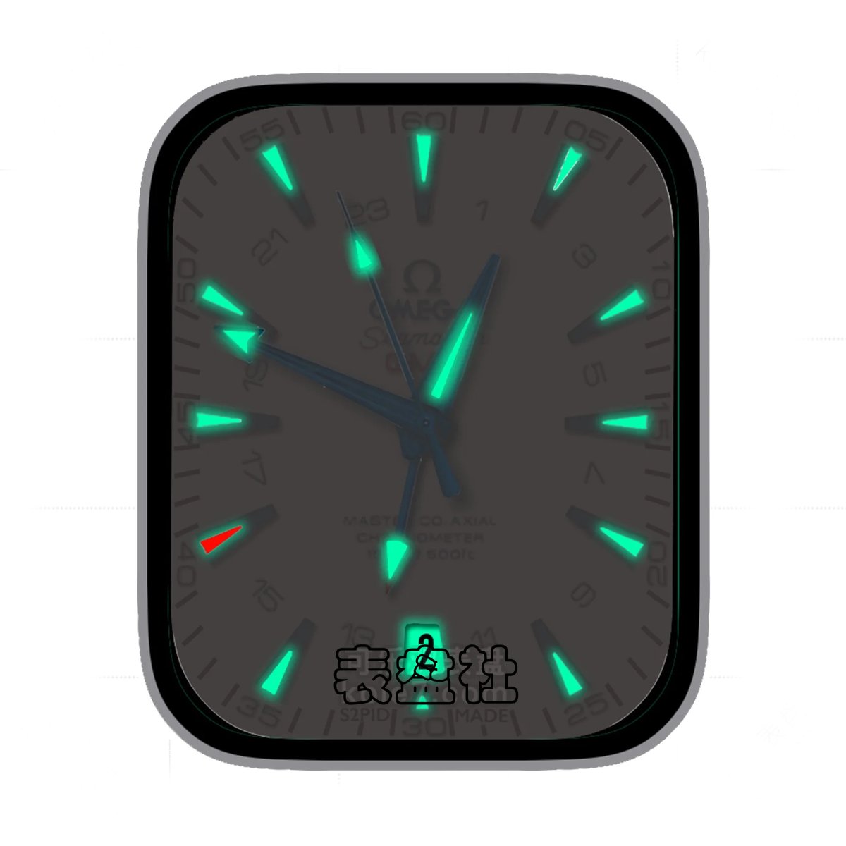 OMEGA欧米茄荧光绿简约数字Ultra专用表盘