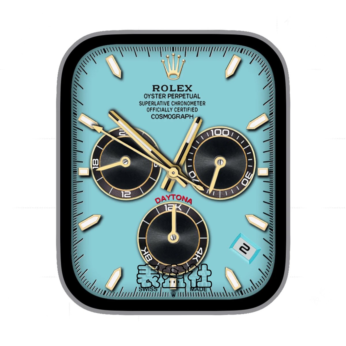 Rolex劳力士绿松石三盘式年历表盘